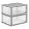 IRIS® 29.5qt. Gray & Clear Stacking Storage Drawers, 2ct.